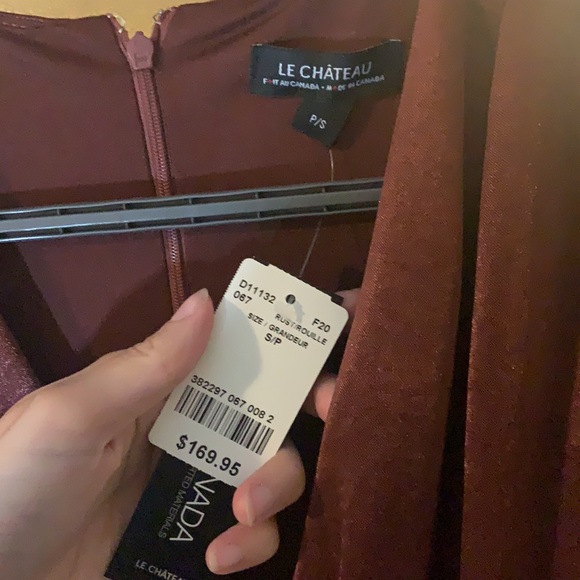 Small rust coloured satin dress - Picture 3 of 3